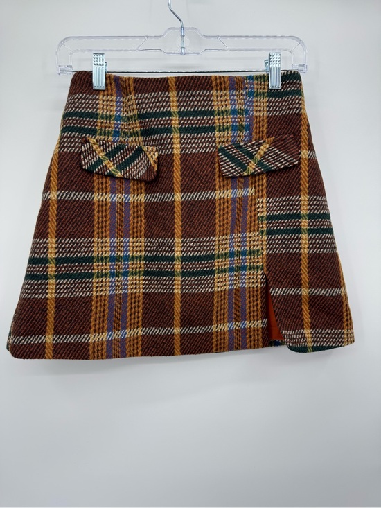 Cider Dresses & Skirts - Cider Brown Plaid Tweed Mini Skirt Small (New with Tags)